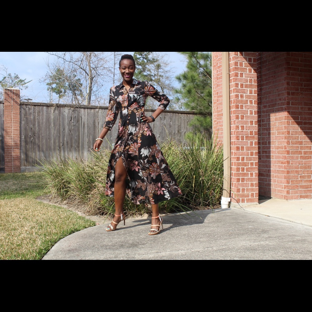 Zara floral maxi dress